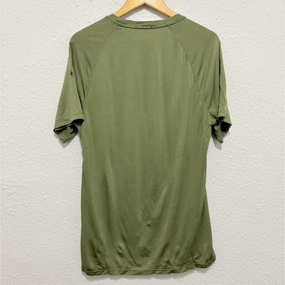 Smartwool Green Base Layer T-Shirt Merino Wool Hiking Outdoors Gorpcore - Picture 2 of 4
